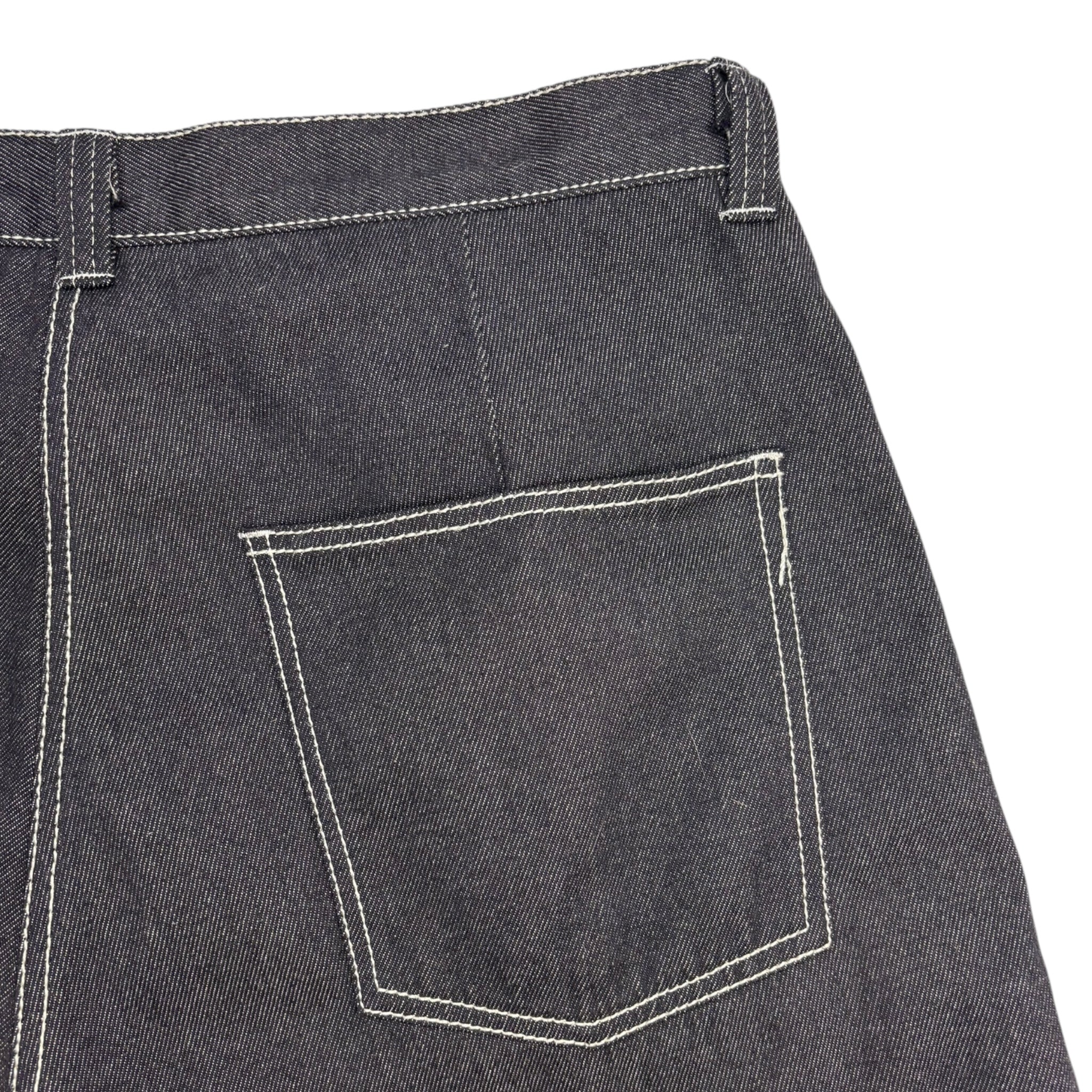LaFrance Double Pleated Denim Navy