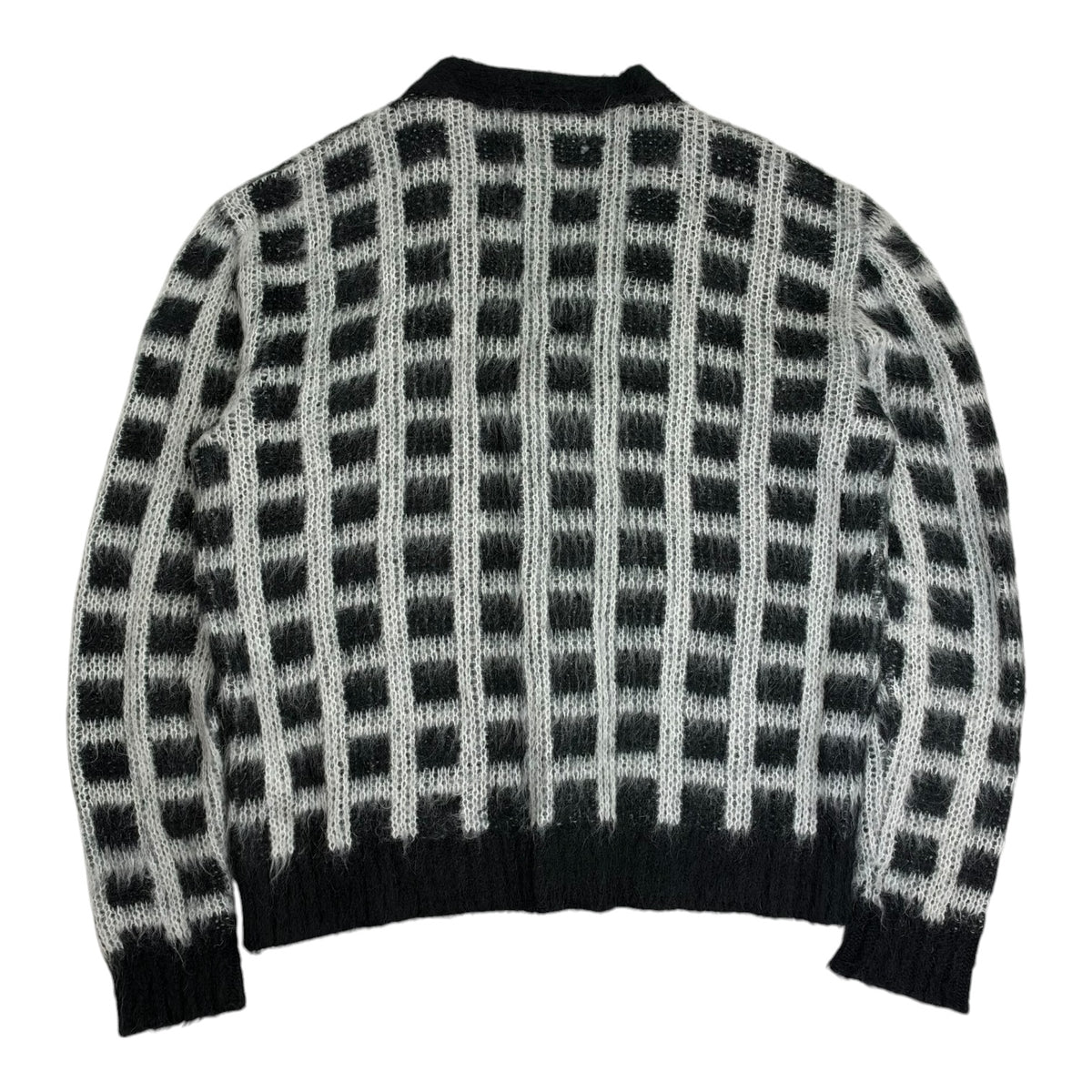 Marni Checked Mohair Cardigan Black/White