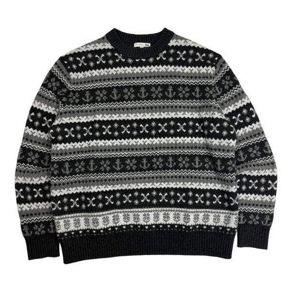 Uniqlo x JW Anderson Souffle Yarn Fair Isle / Anchor Pattern Crewneck Sweater