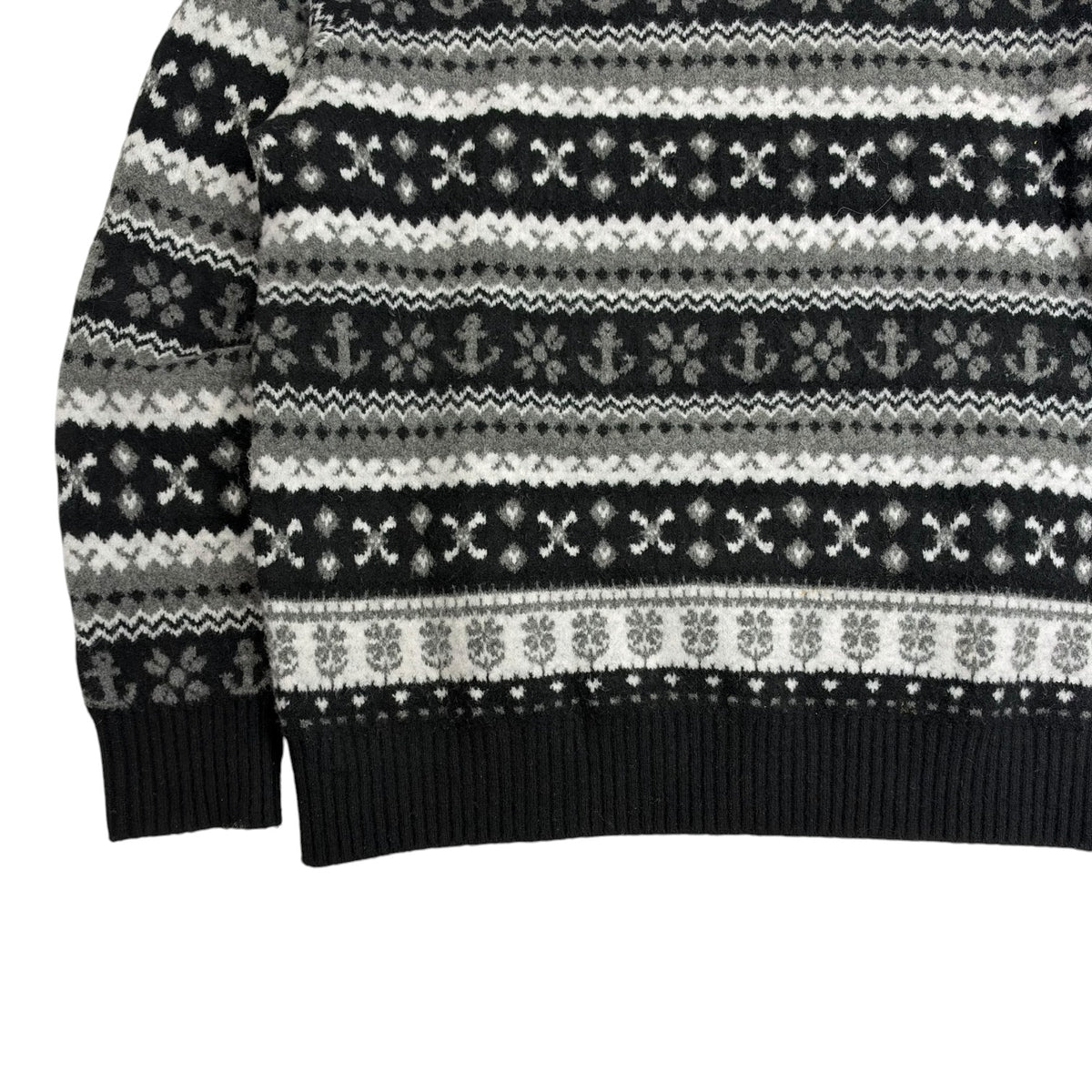 Uniqlo x JW Anderson Souffle Yarn Fair Isle / Anchor Pattern Crewneck Sweater