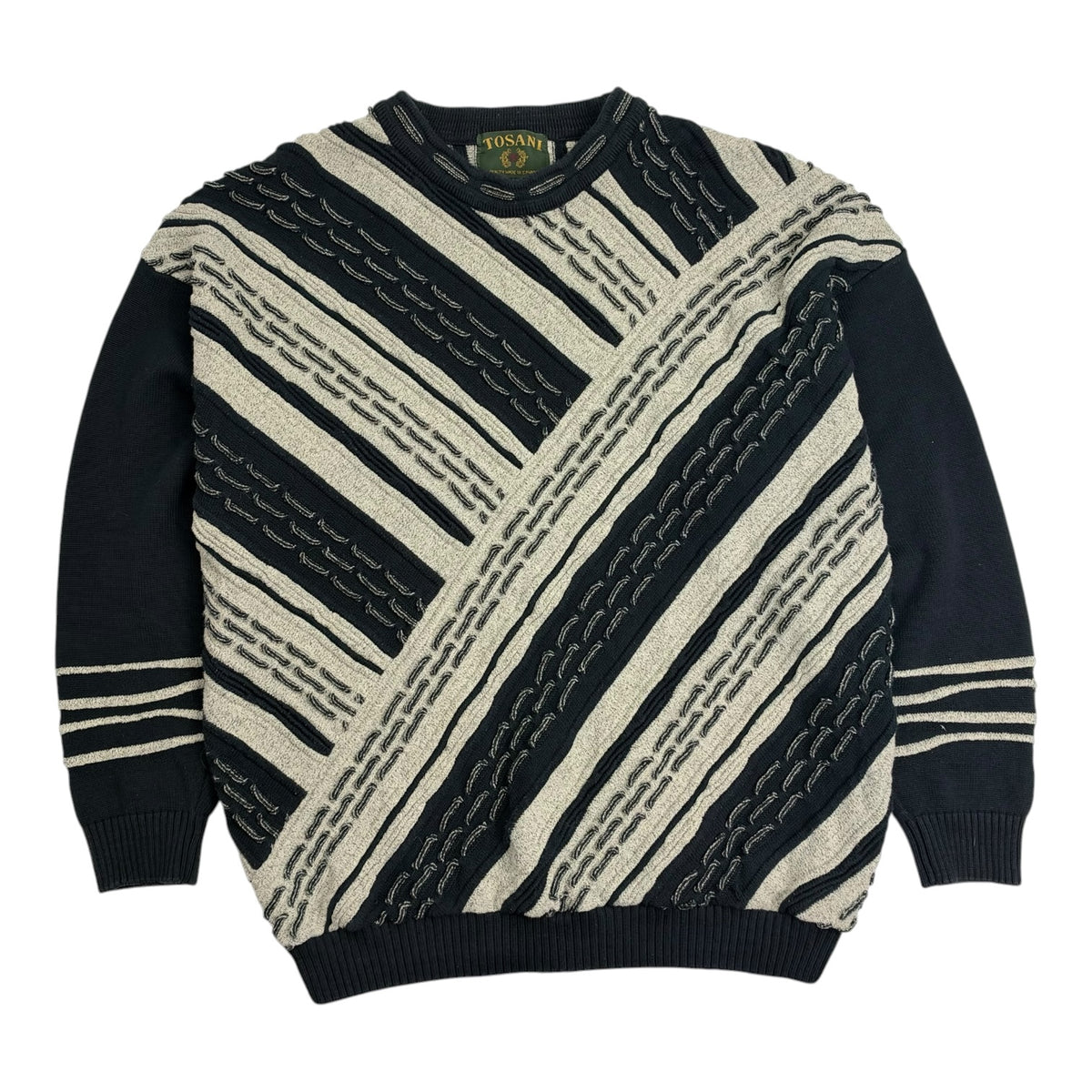 Vintage Tosani 3D Knit Sweater Black/White