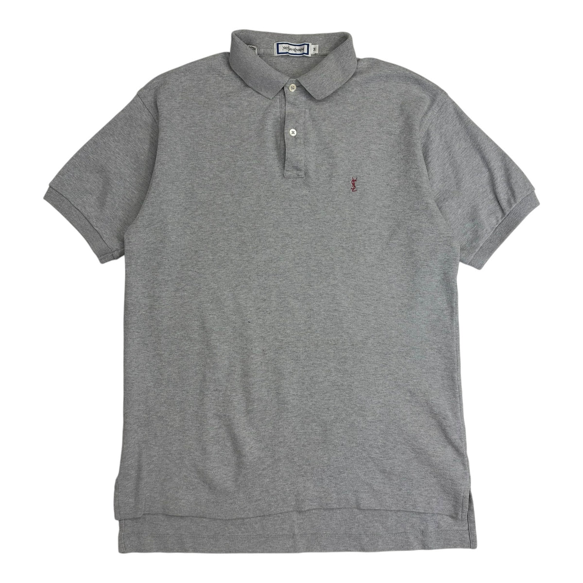 Vintage Yves Saint Laurent Polo Button Up Shirt Grey