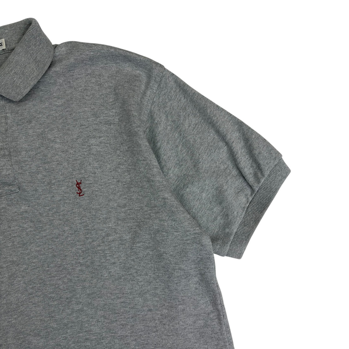 Vintage Yves Saint Laurent Polo Button Up Shirt Grey