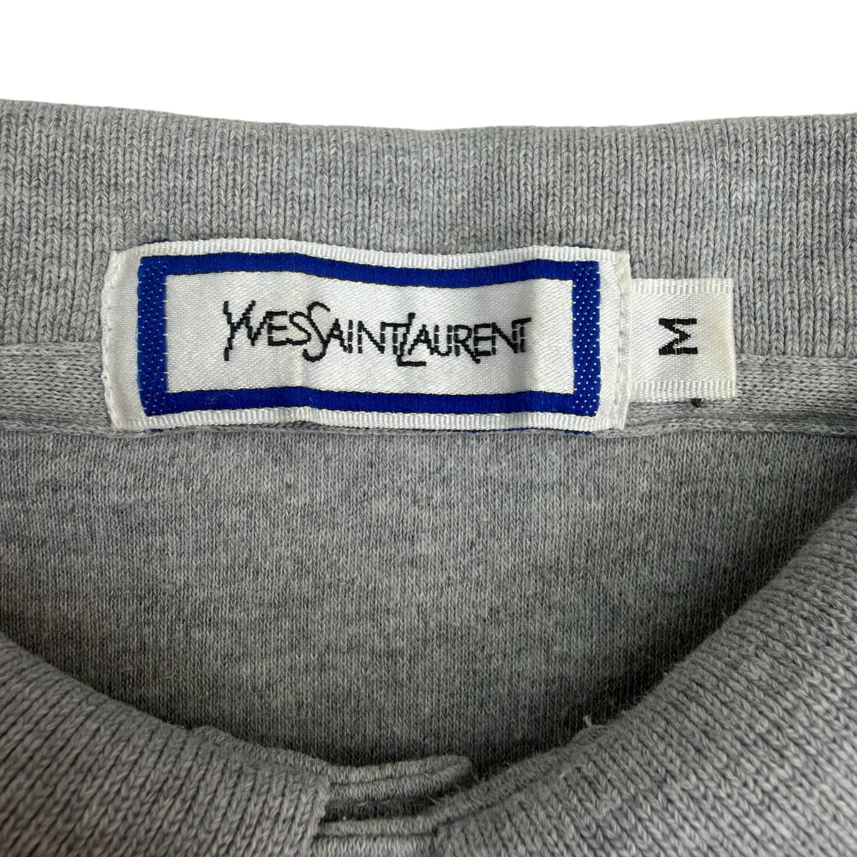 Vintage Yves Saint Laurent Polo Button Up Shirt Grey