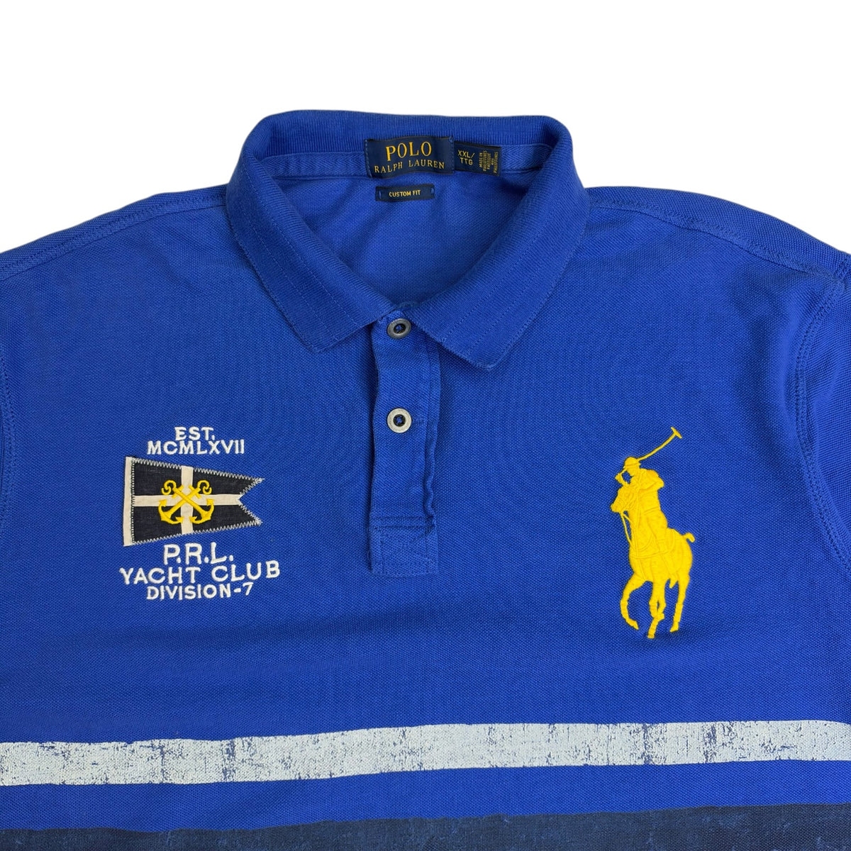 Vintage Polo Ralph Lauren Yacht Club Polo Shirt Blue