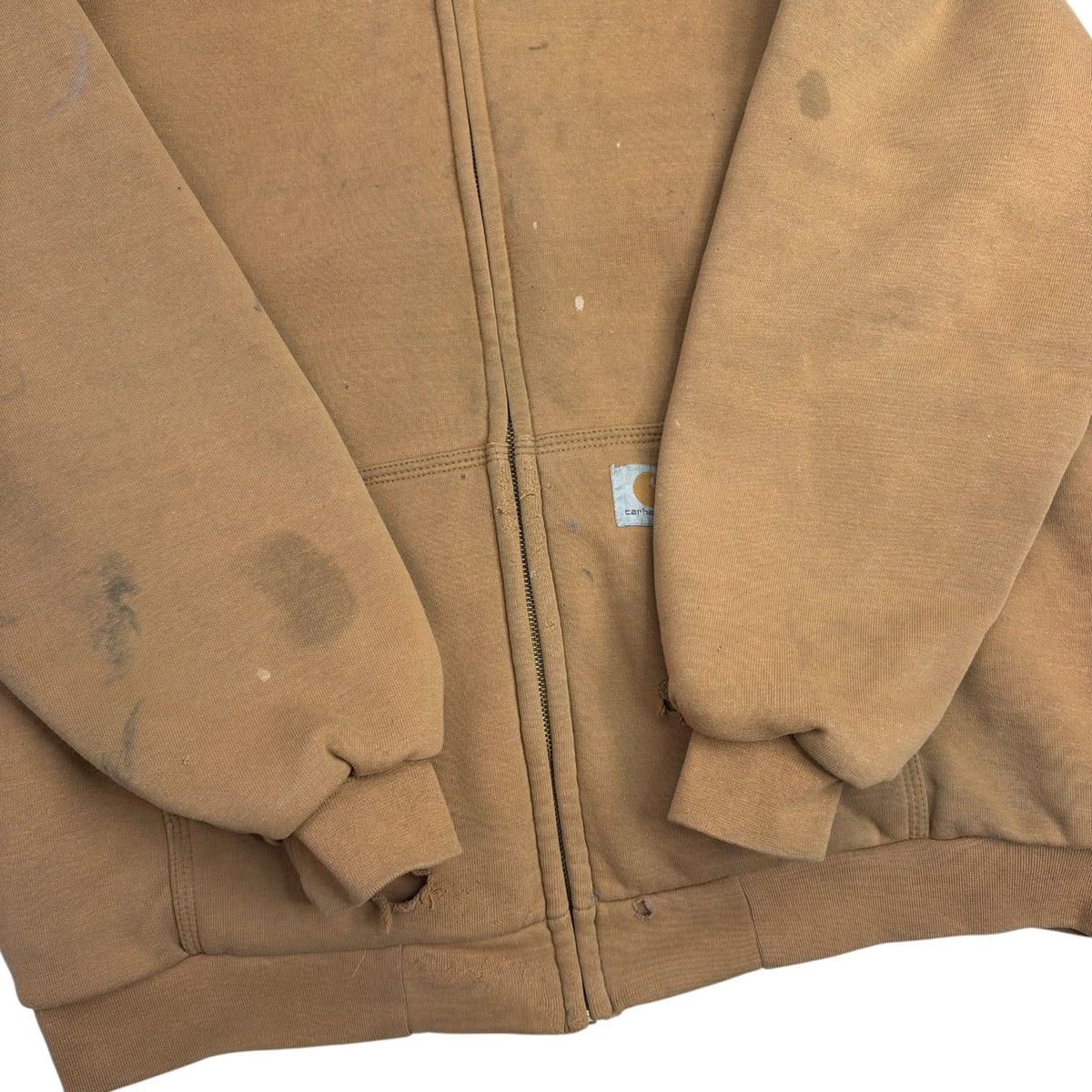 Vintage Carhartt Zip Up Sweater Tan