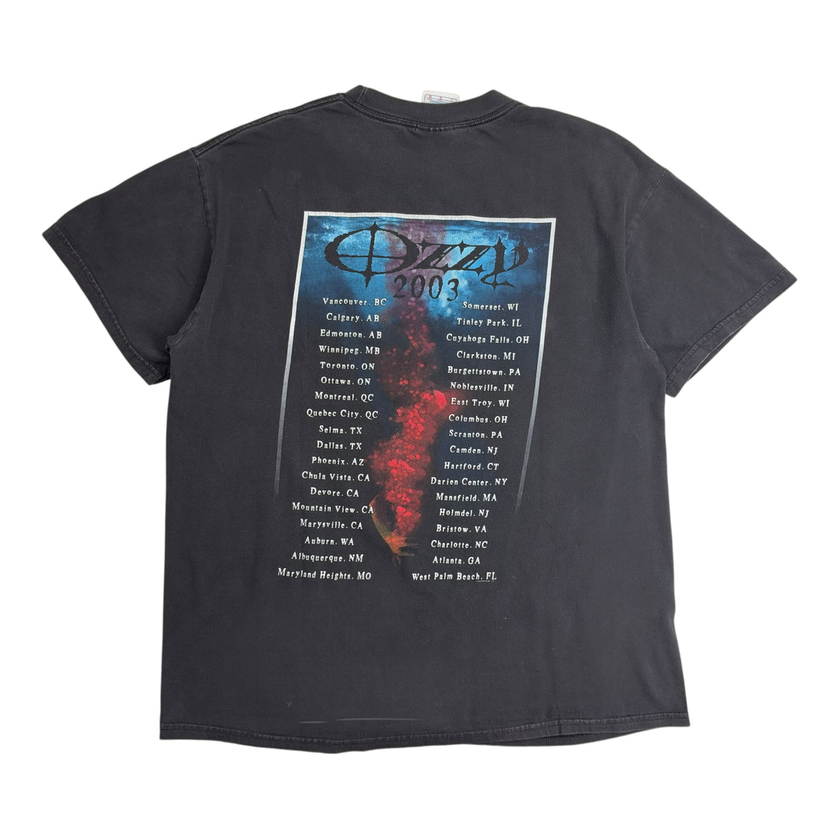 2003 Ozzy Osbourne “Too Intense for Younger Children" Jaws Tee Black