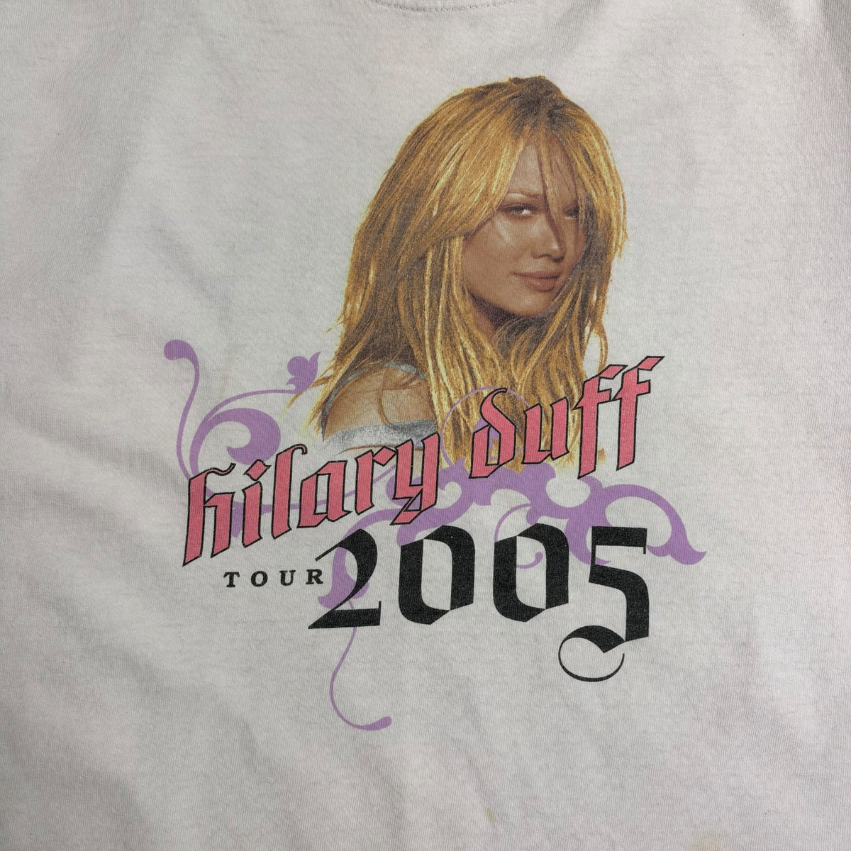 2005 Hillary Duff Tour Tee White