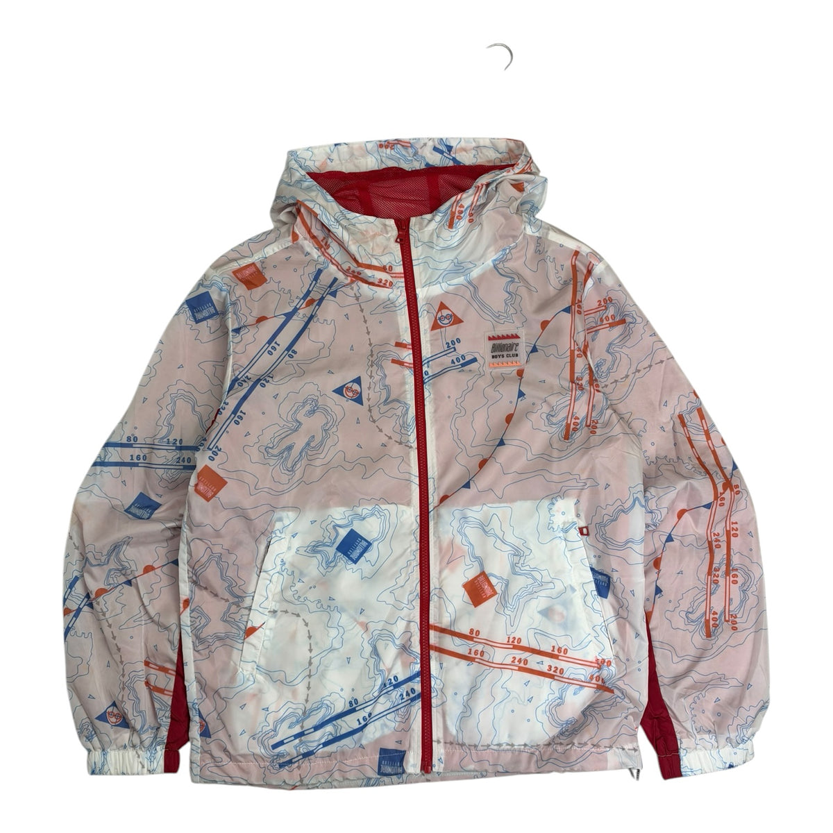 Billionaire Boys Club Topographic Map Print Windbreaker Jacket Pink