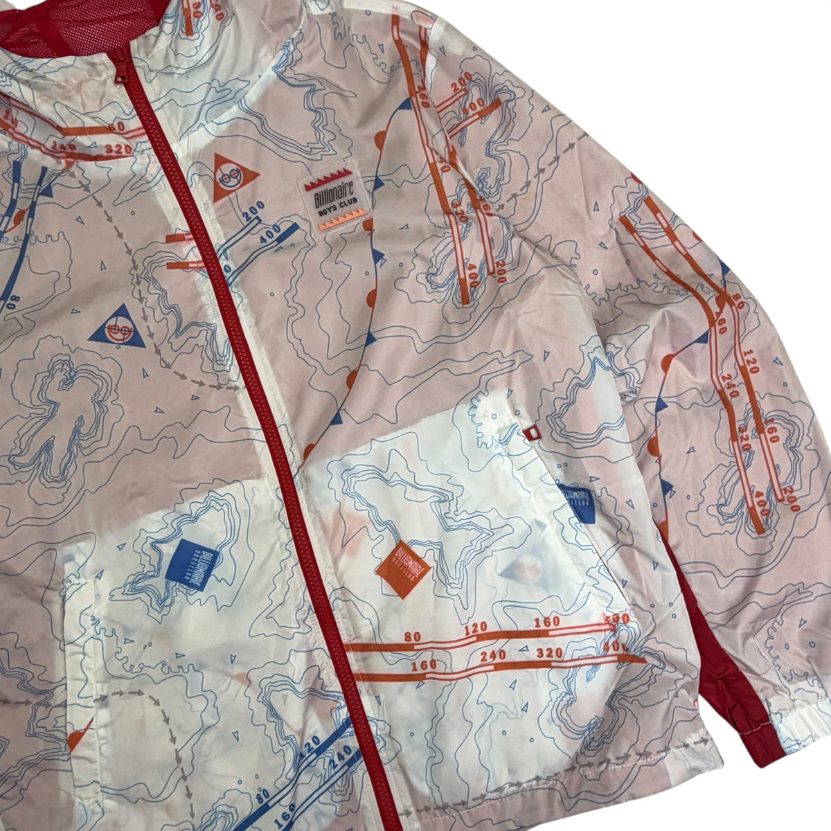 Billionaire Boys Club Topographic Map Print Windbreaker Jacket Pink