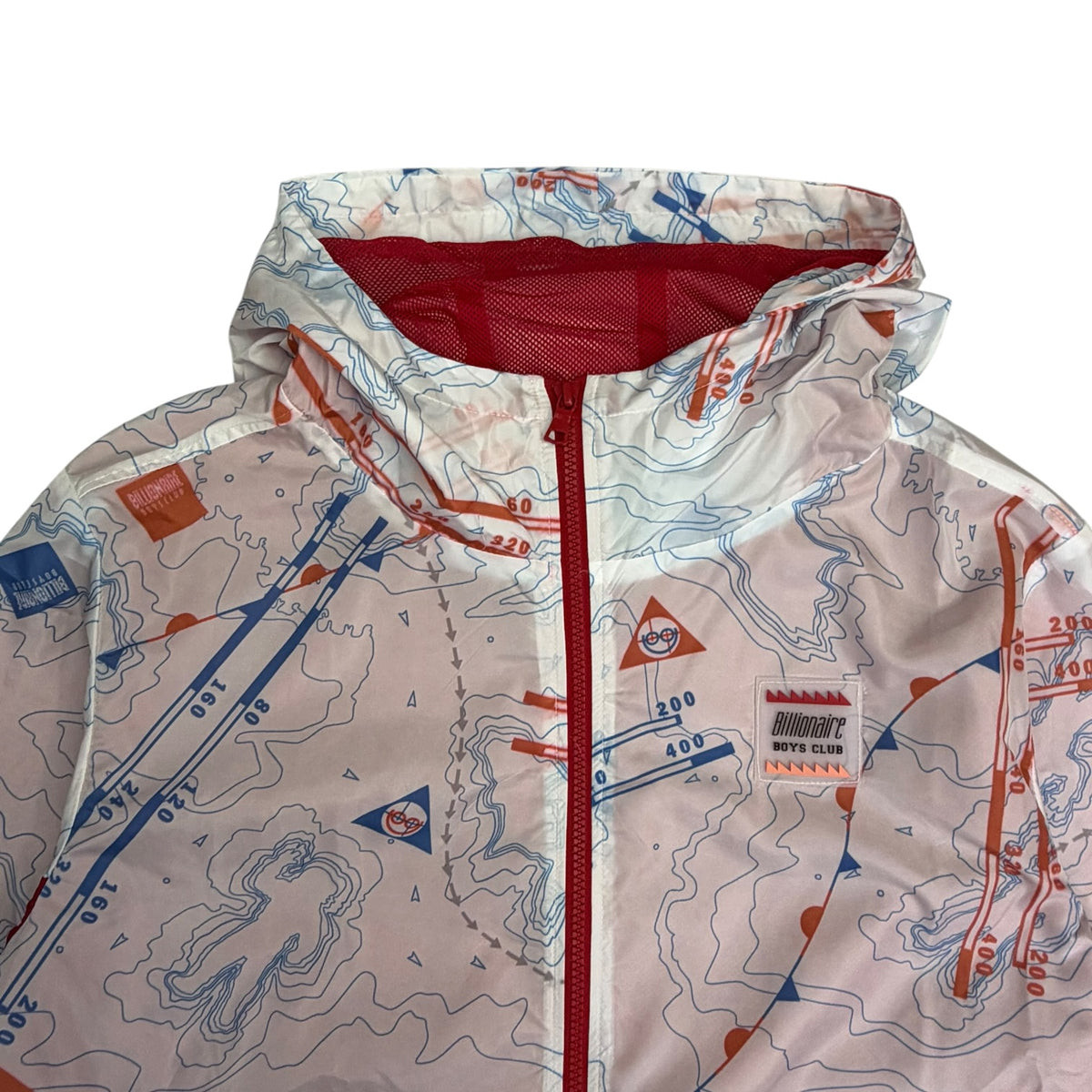 Billionaire Boys Club Topographic Map Print Windbreaker Jacket Pink