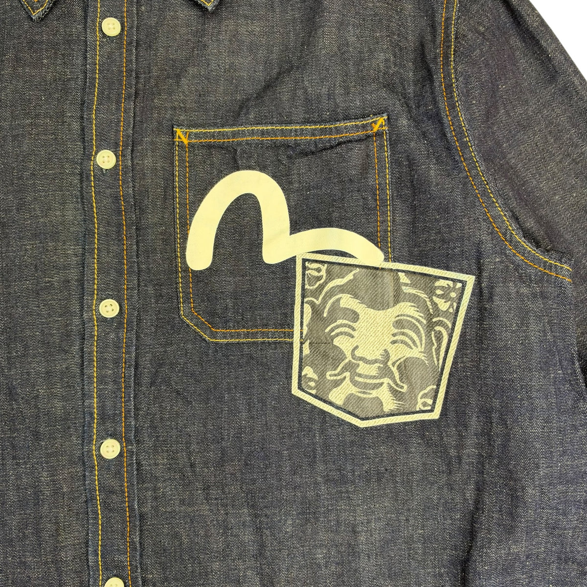 Evisu Denim Jacket Raw Indigo