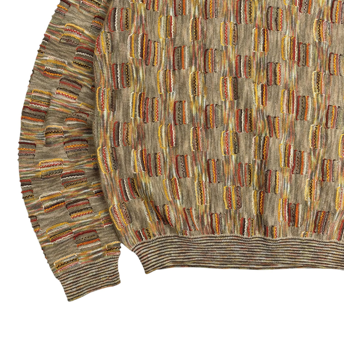 Vintage Tundra 3D Knit Sweater Orange