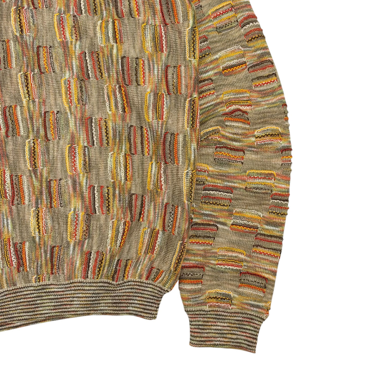 Vintage Tundra 3D Knit Sweater Orange