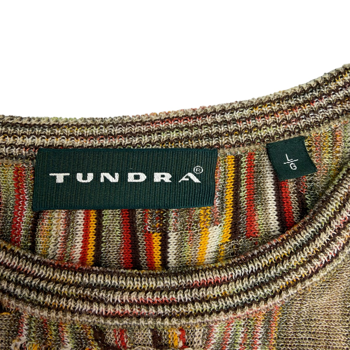 Vintage Tundra 3D Knit Sweater Orange