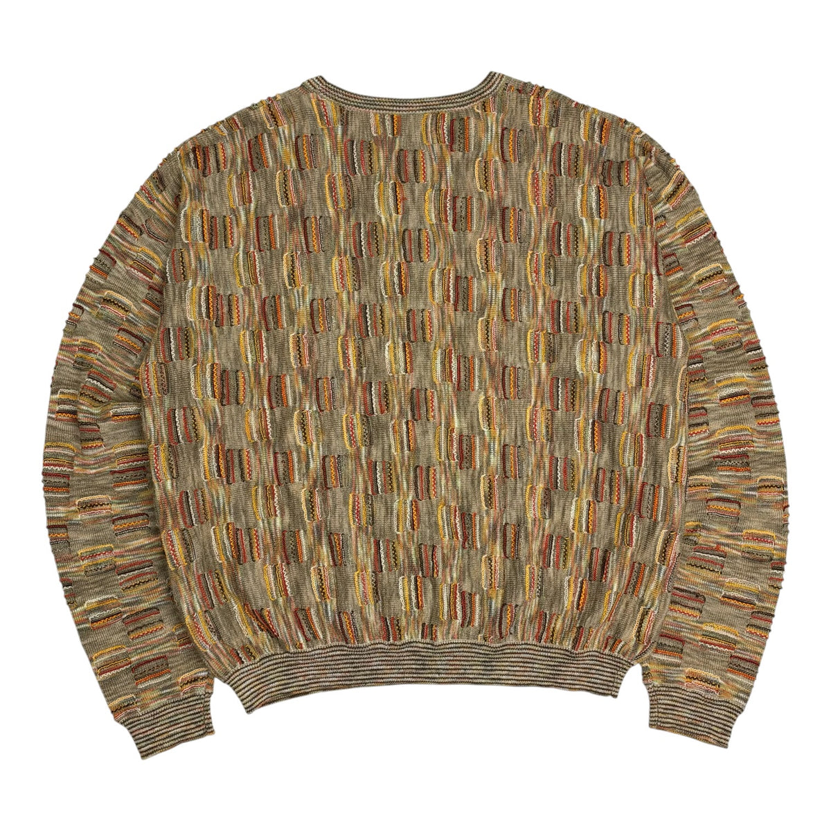 Vintage Tundra 3D Knit Sweater Orange