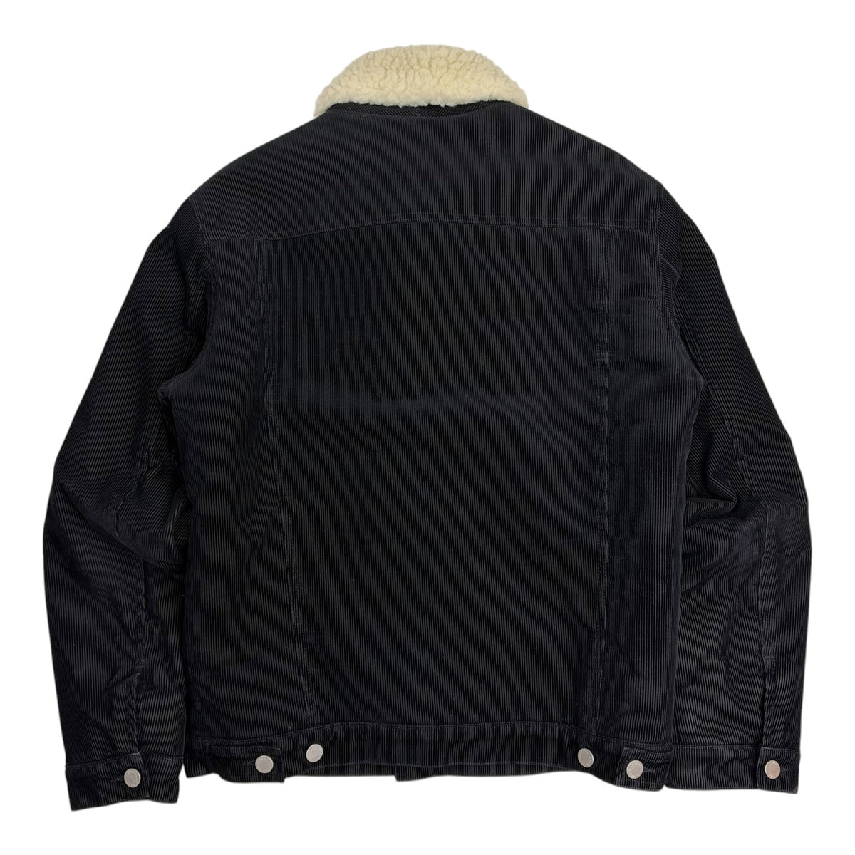 Maison Kitsuné Corduroy Sherpa Trucker Jacket Black