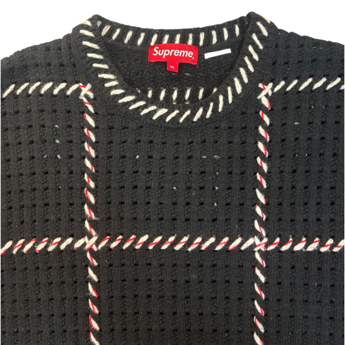 SS23 Supreme Quilt Stitch Sweater Black