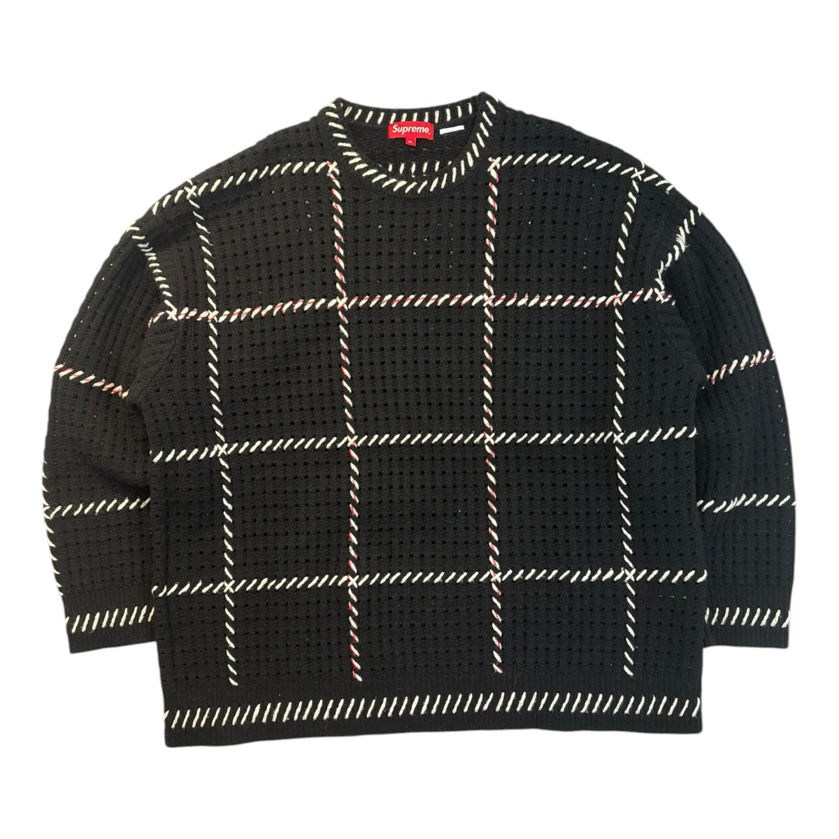 SS23 Supreme Quilt Stitch Sweater Black