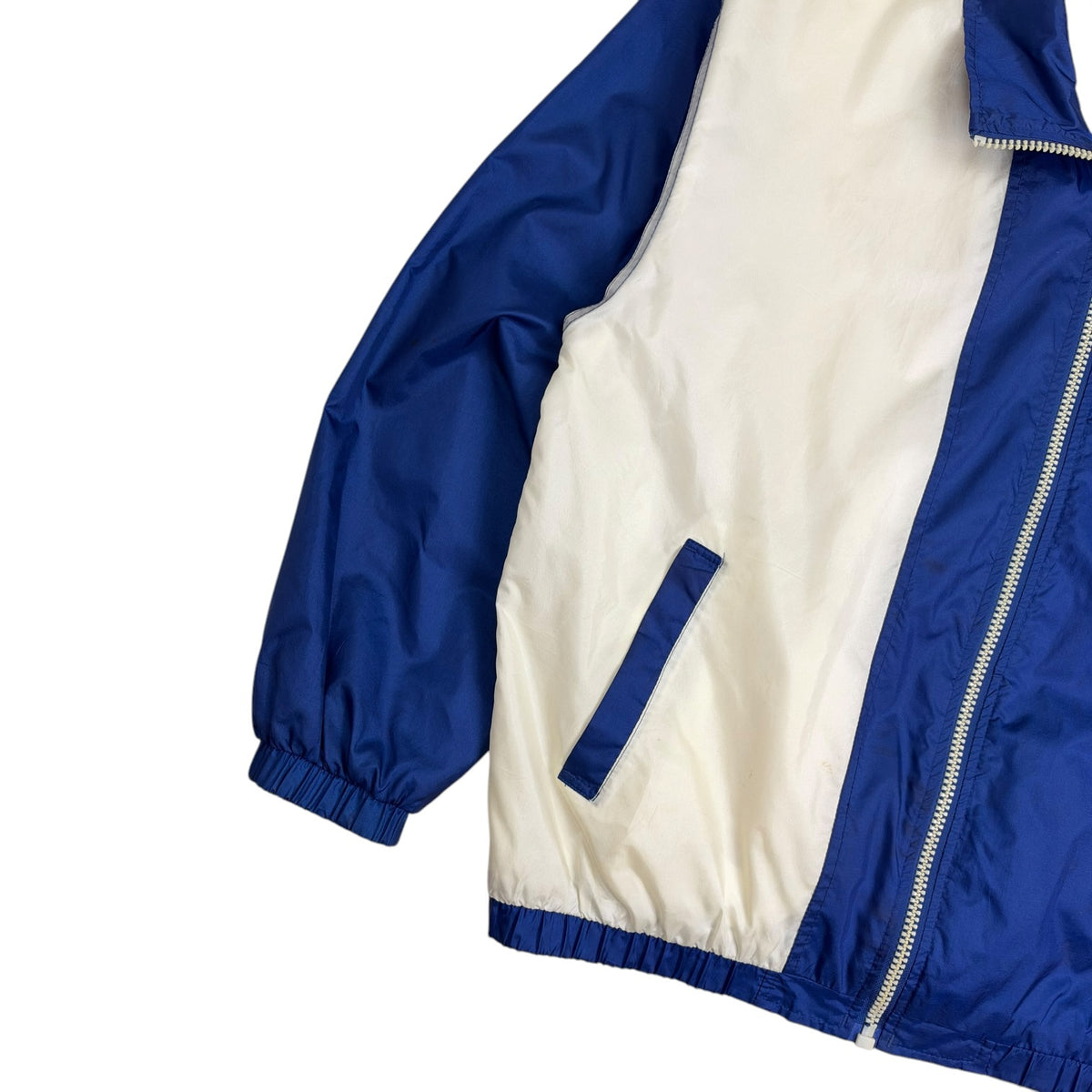 Vintage Toronto Maple Leafs Spellout Windbreaker Blue/White