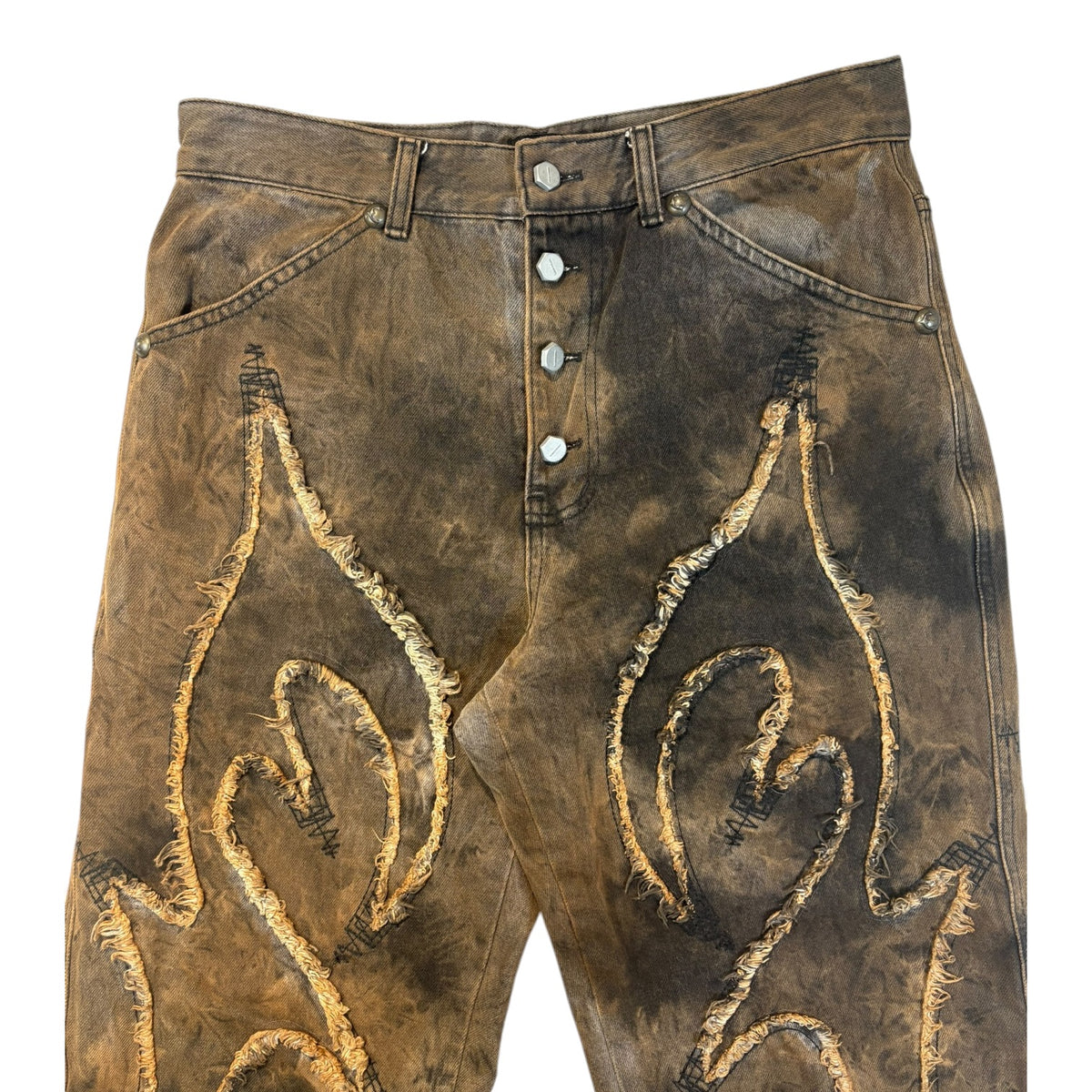Thug Club Laser Cut Jeans Brown