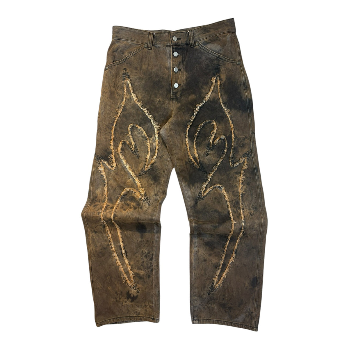 Thug Club Laser Cut Jeans Brown