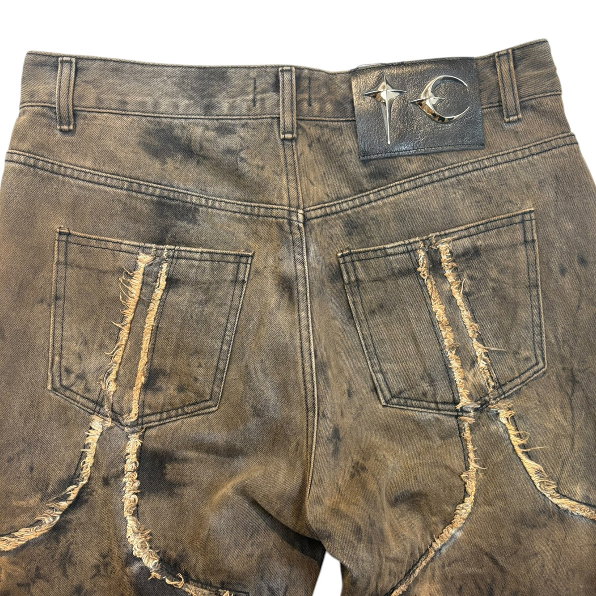 Thug Club Laser Cut Jeans Brown