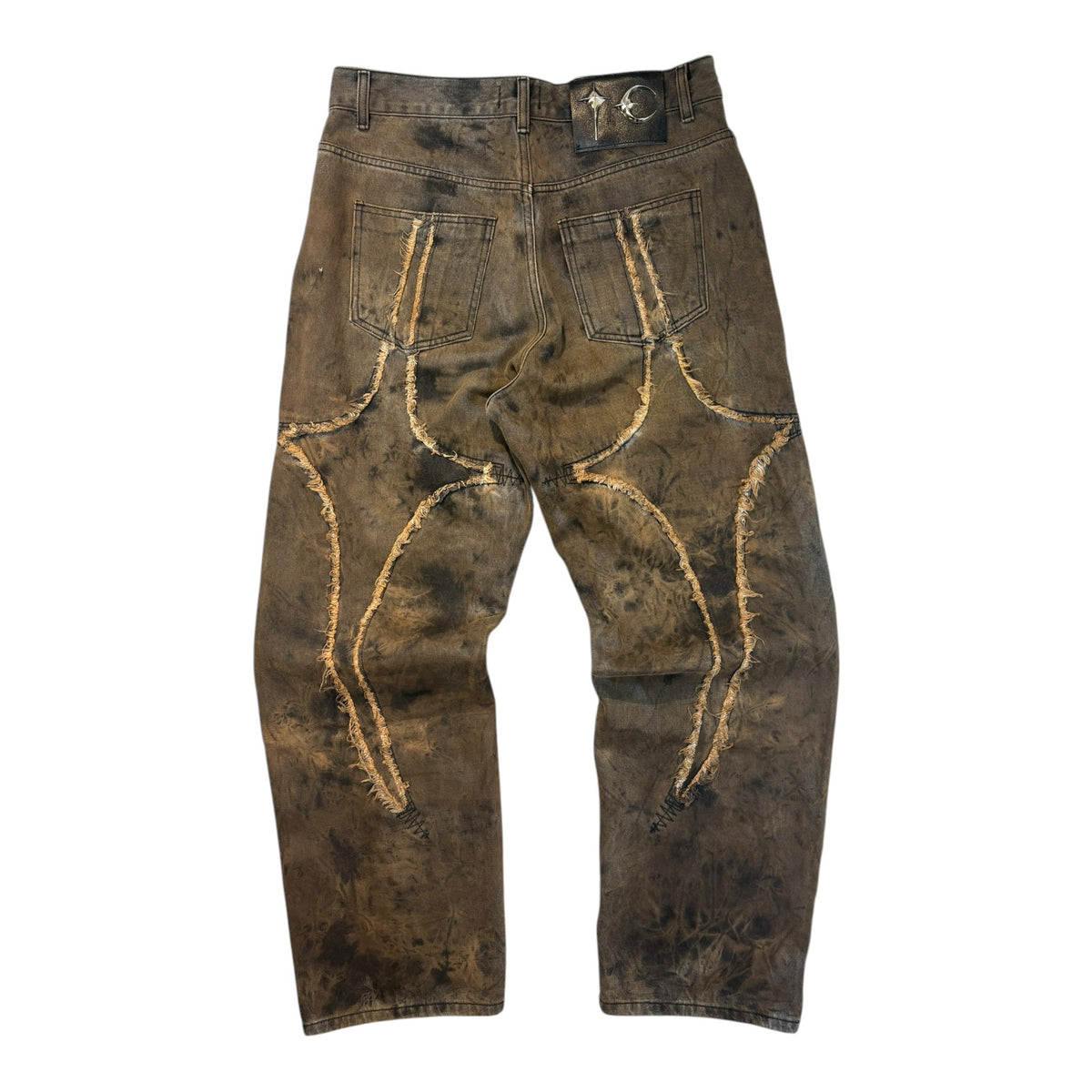 Thug Club Laser Cut Jeans Brown