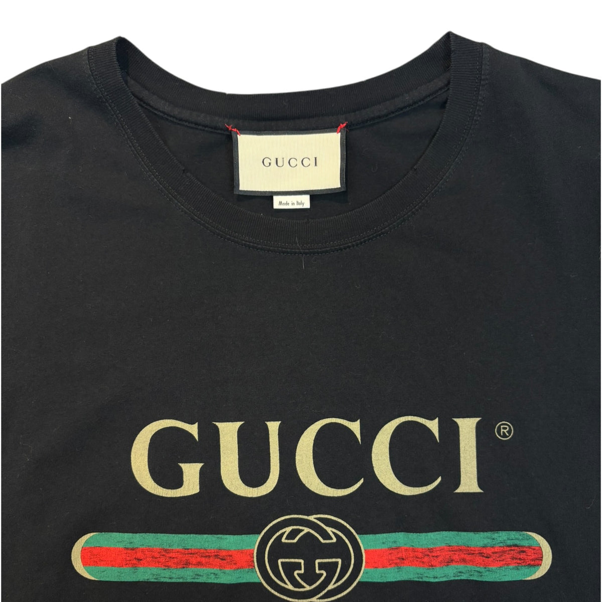 Gucci Logo Print Tee Black