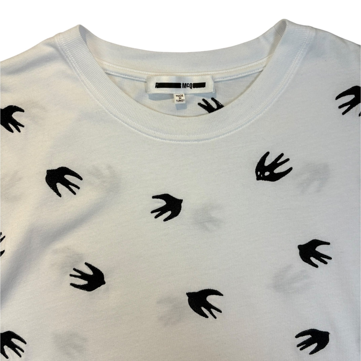 MCQ By Alexander Mcqueen Swallow Bird Tee White