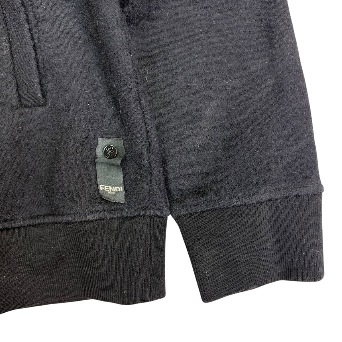 Fendi Monster Eyes Zip Up Hoodie Black