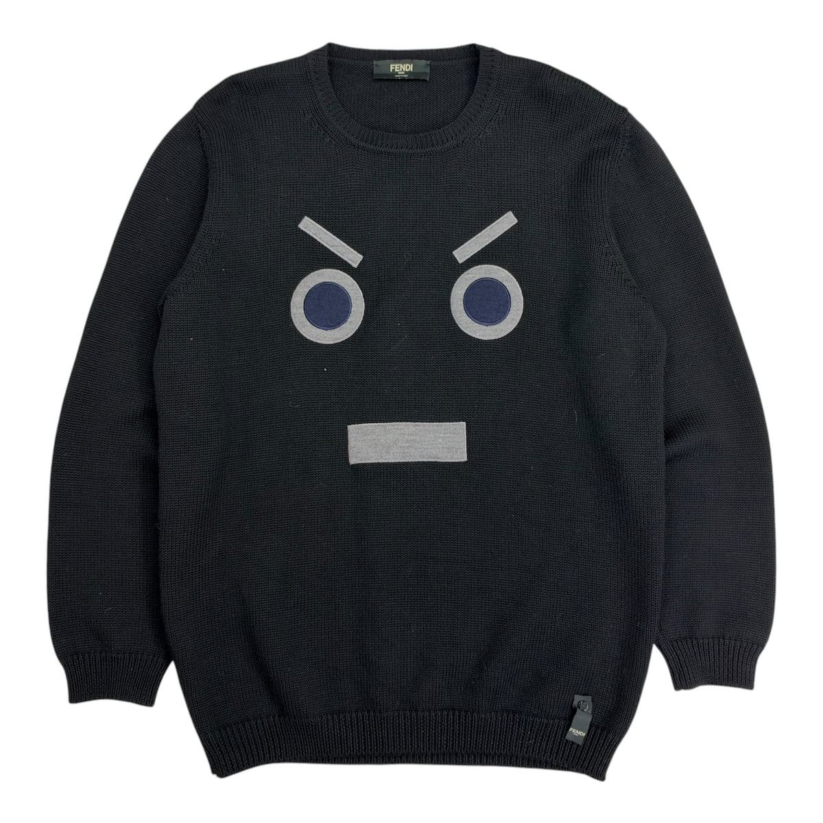 Fendi Monster Wool Knit Sweater Black