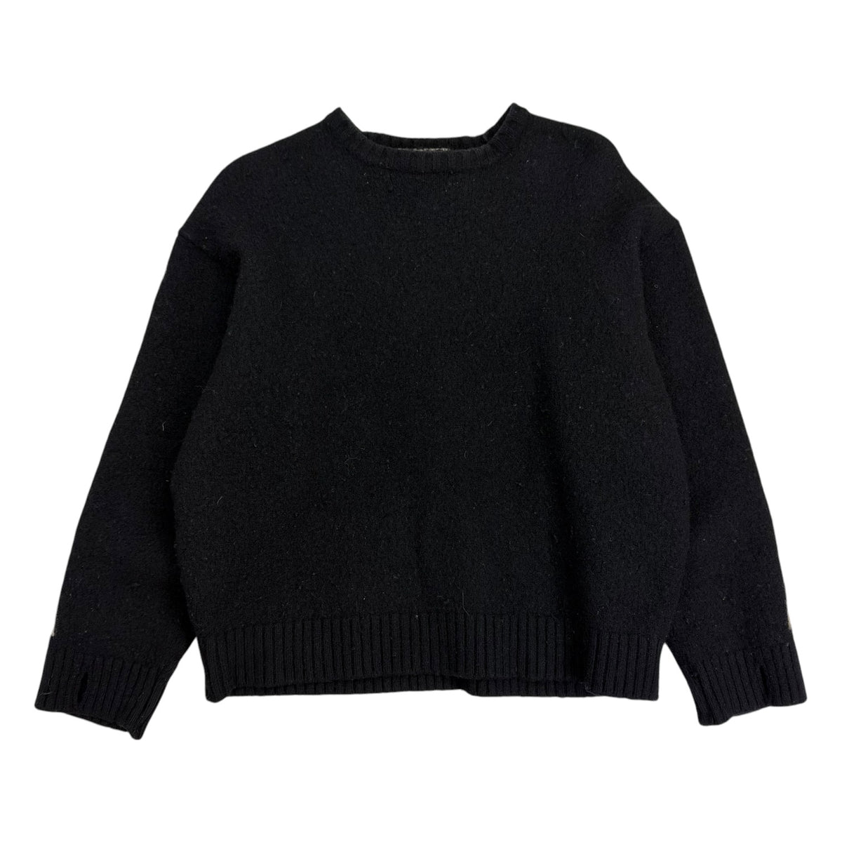 Kapital 5G Wool Bone Crew Sweater Black
