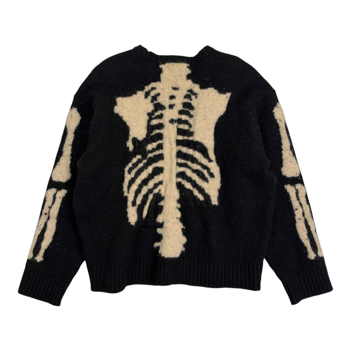 Kapital 5G Wool Bone Crew Sweater Black