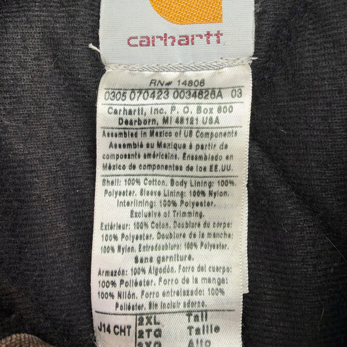 Vintage Carhartt Santa Fe Bomber Jacket Brown