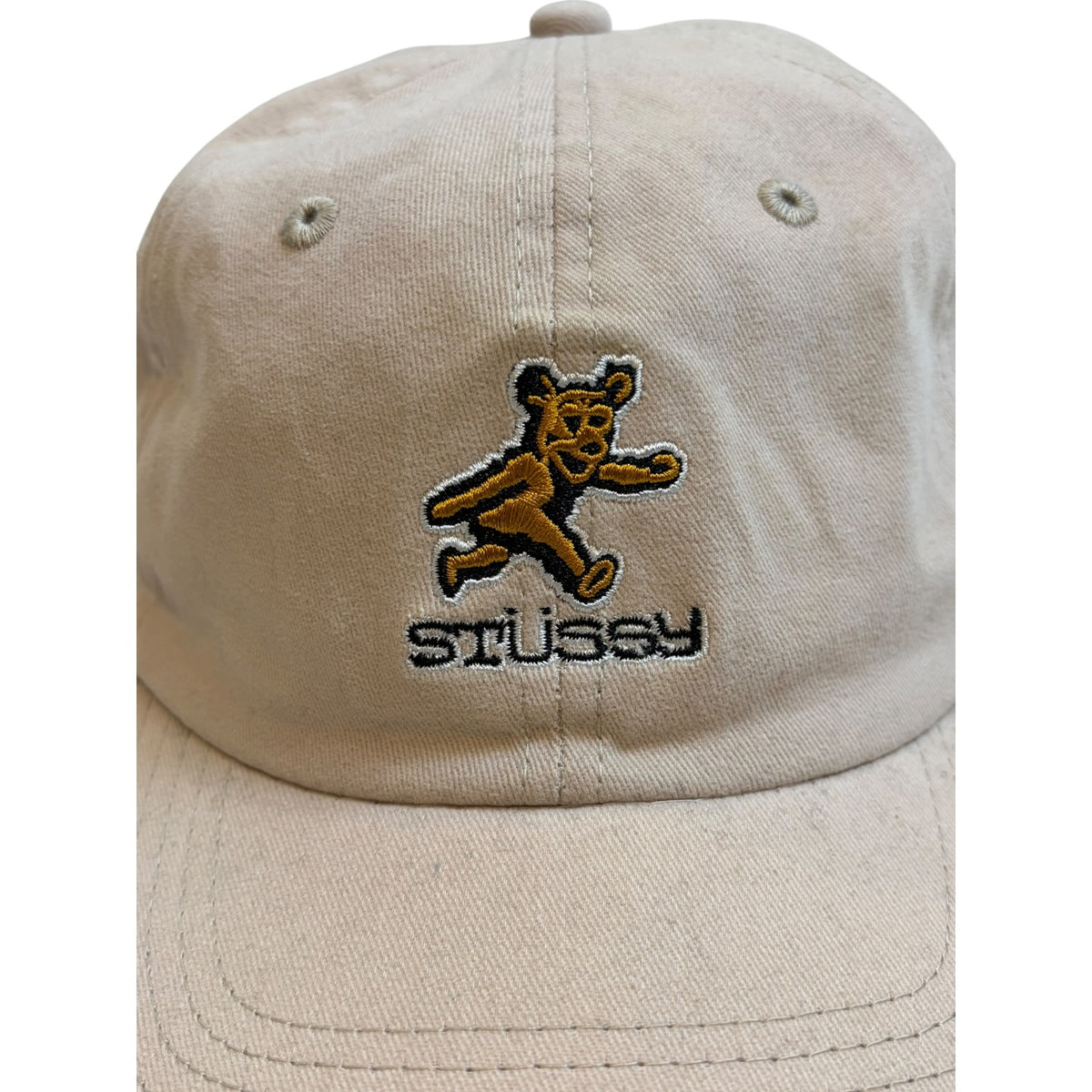 Stussy Bear Strapback Hat Beige