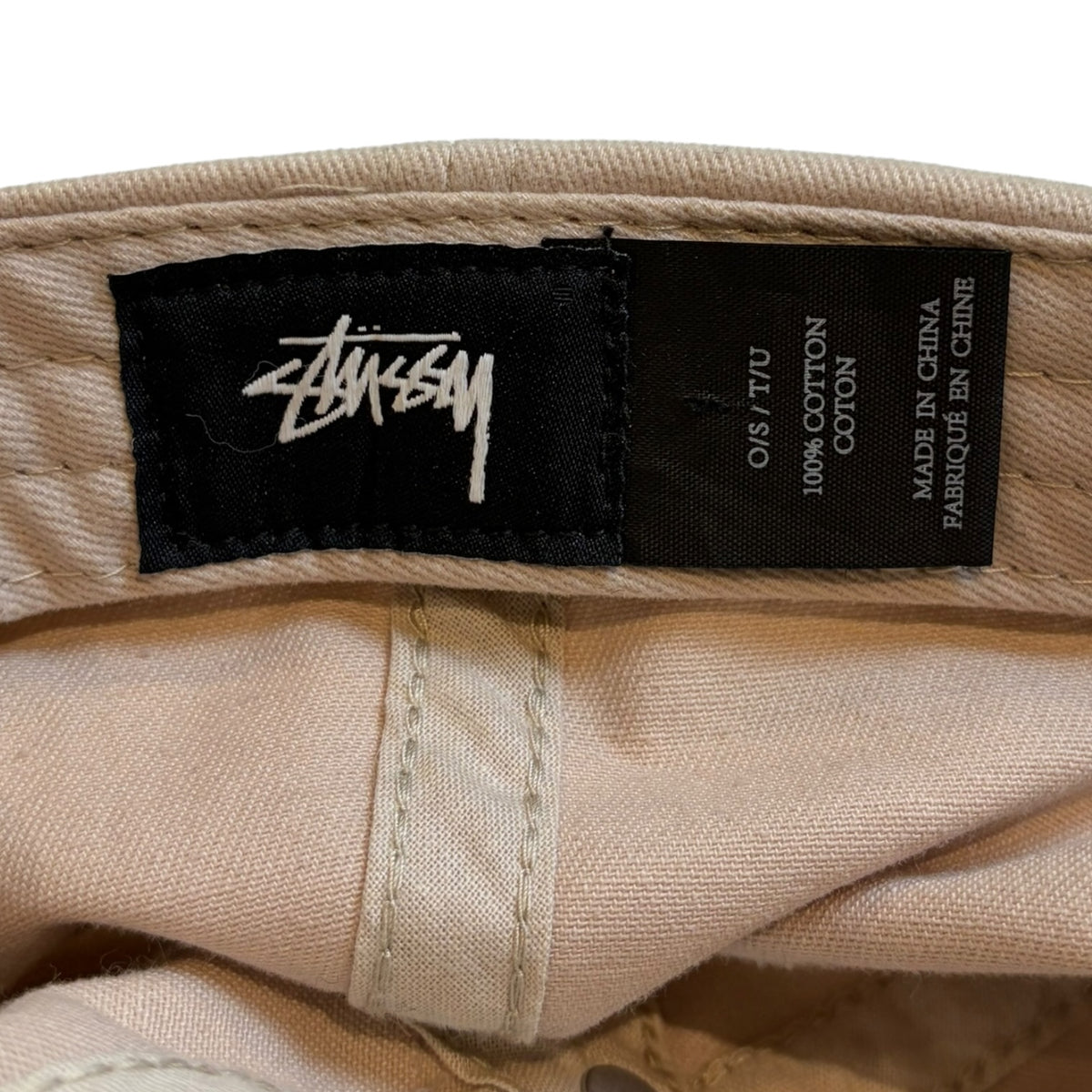 Stussy Bear Strapback Hat Beige
