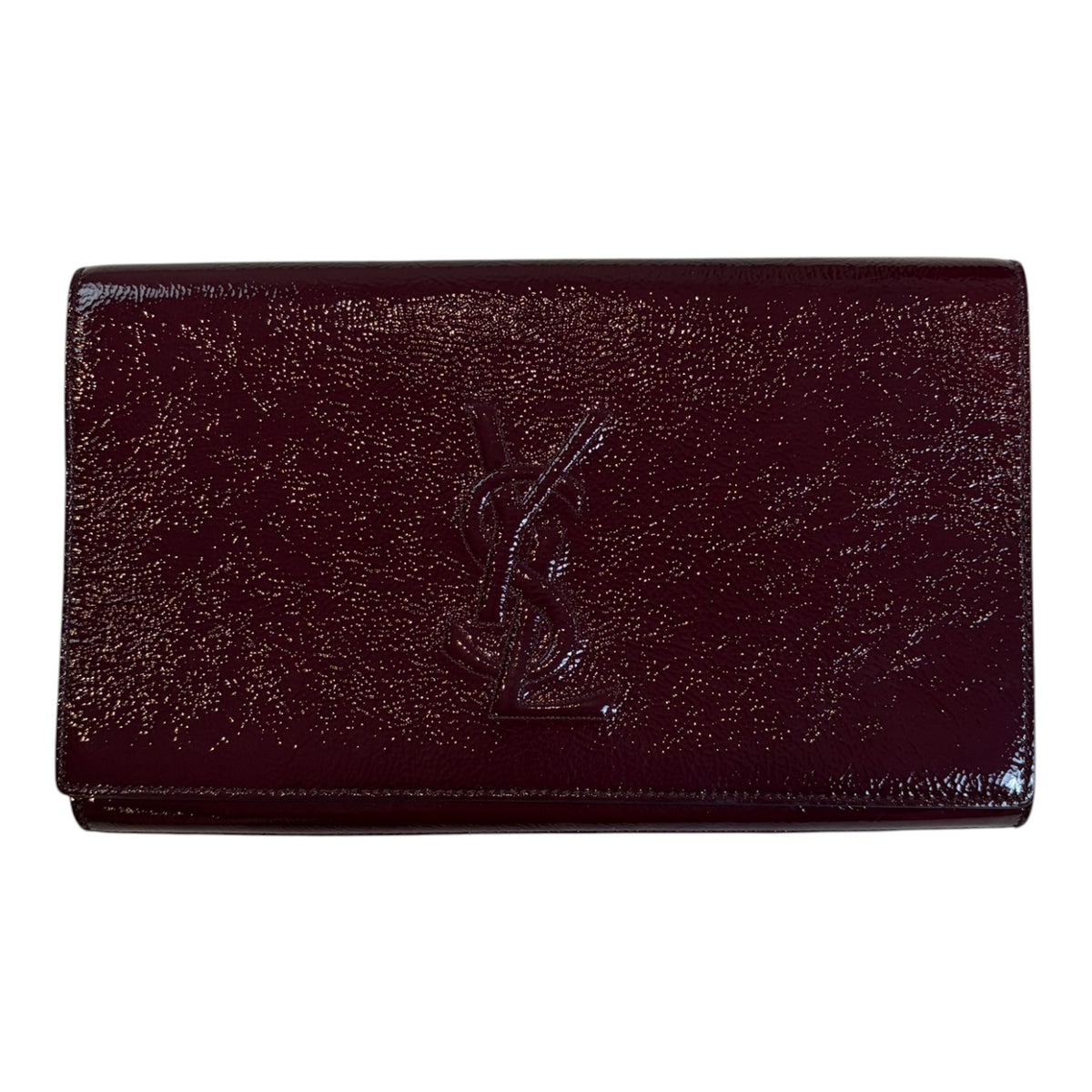 (W) Yves Saint Laurent Burgundy Clutch