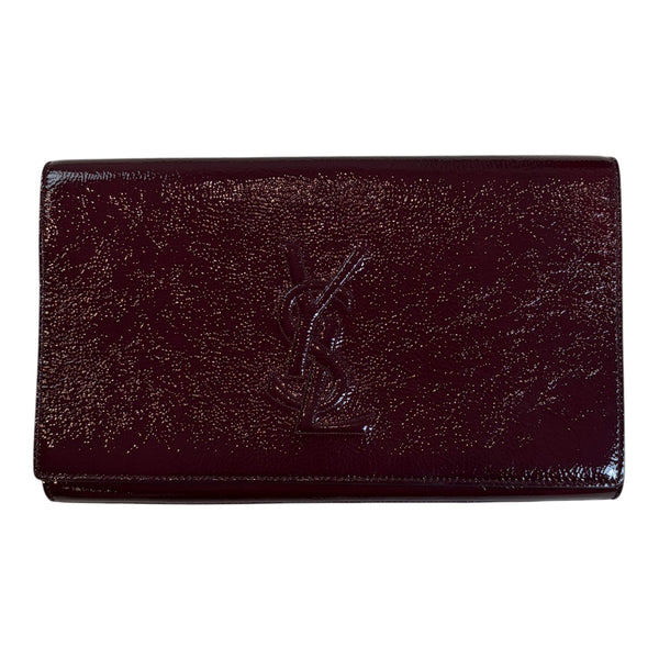 (W) Yves Saint Laurent Burgundy Clutch