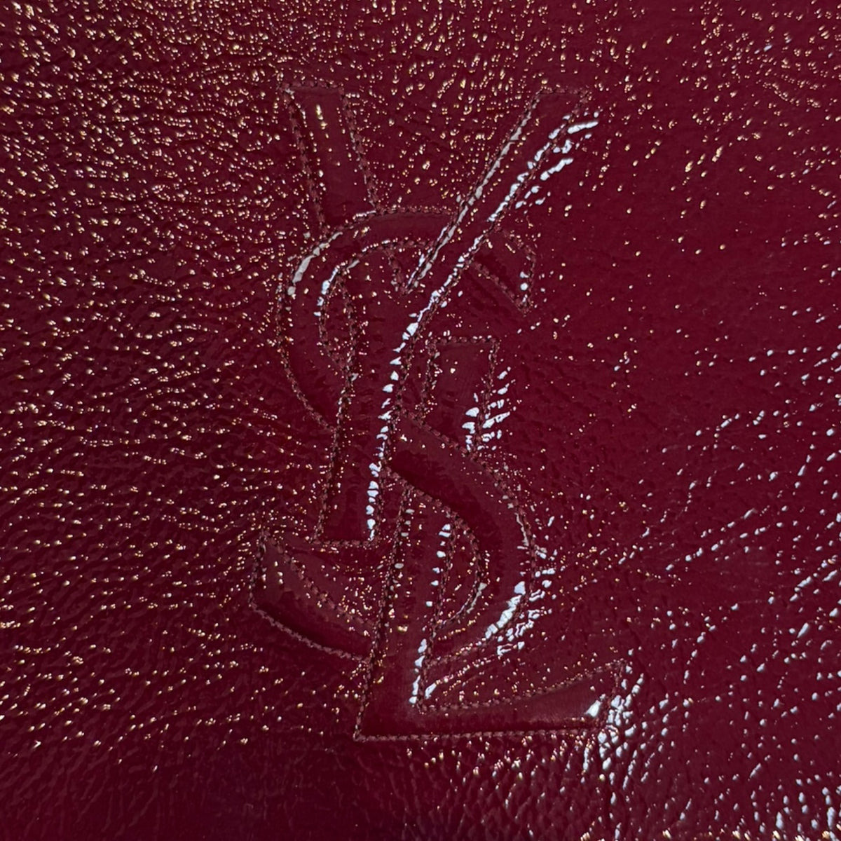 (W) Yves Saint Laurent Burgundy Clutch