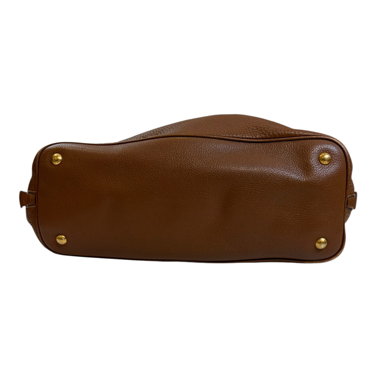 Prada Brown Vitello Daino Leather Large Shopping Tote Bag