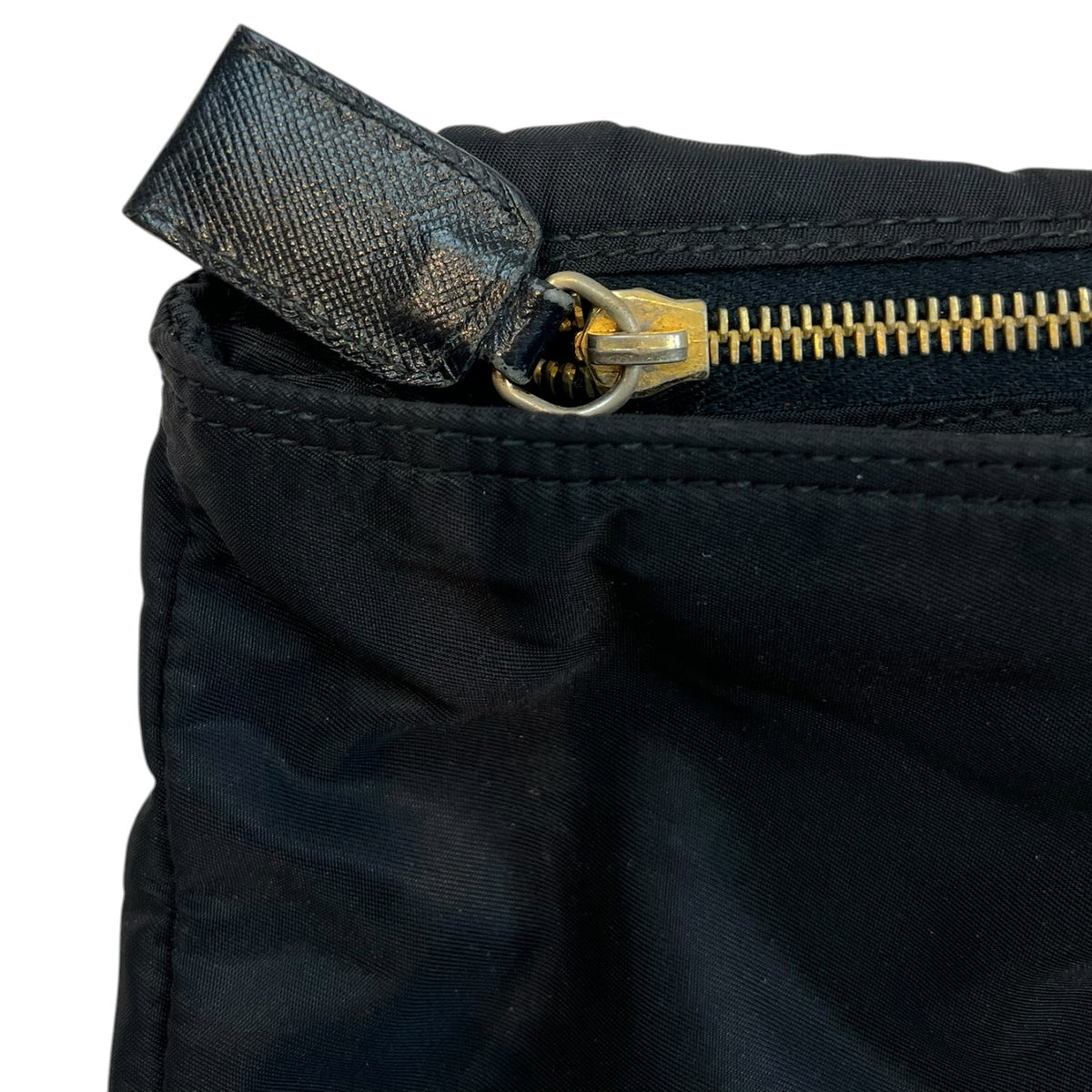 Prada Tessuto Nylon Chain Shoulder Bag Black