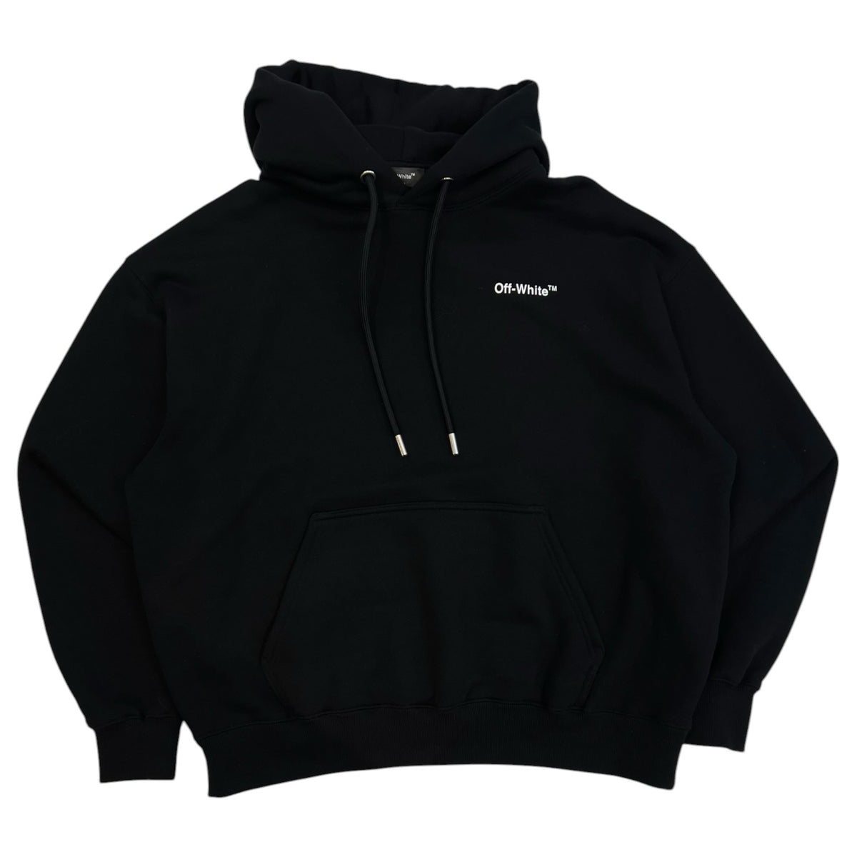 Off-White Logo Pullover Hoodie Black