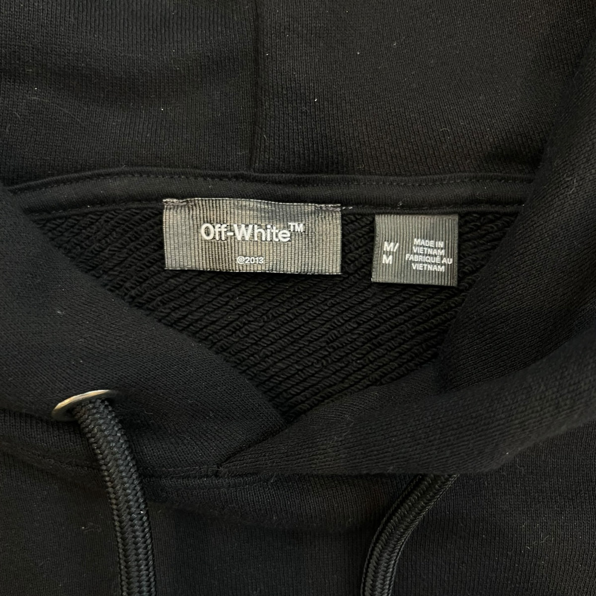 Off-White Logo Pullover Hoodie Black