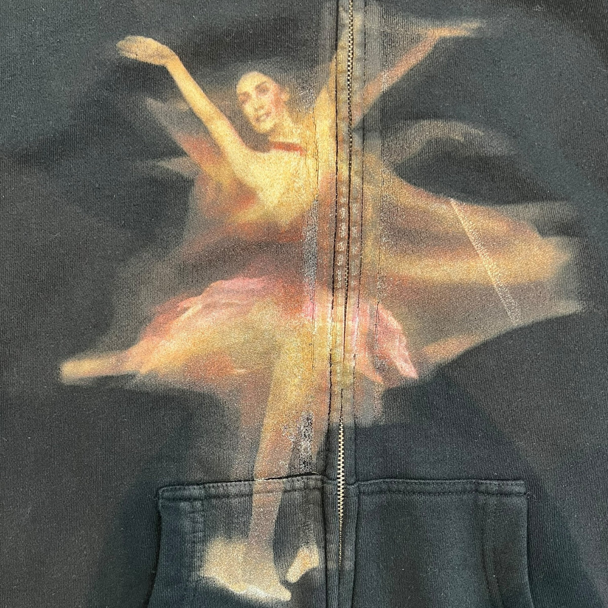 Basketcase Gallery Ballet A Vintage Full Zip Hoodie Black