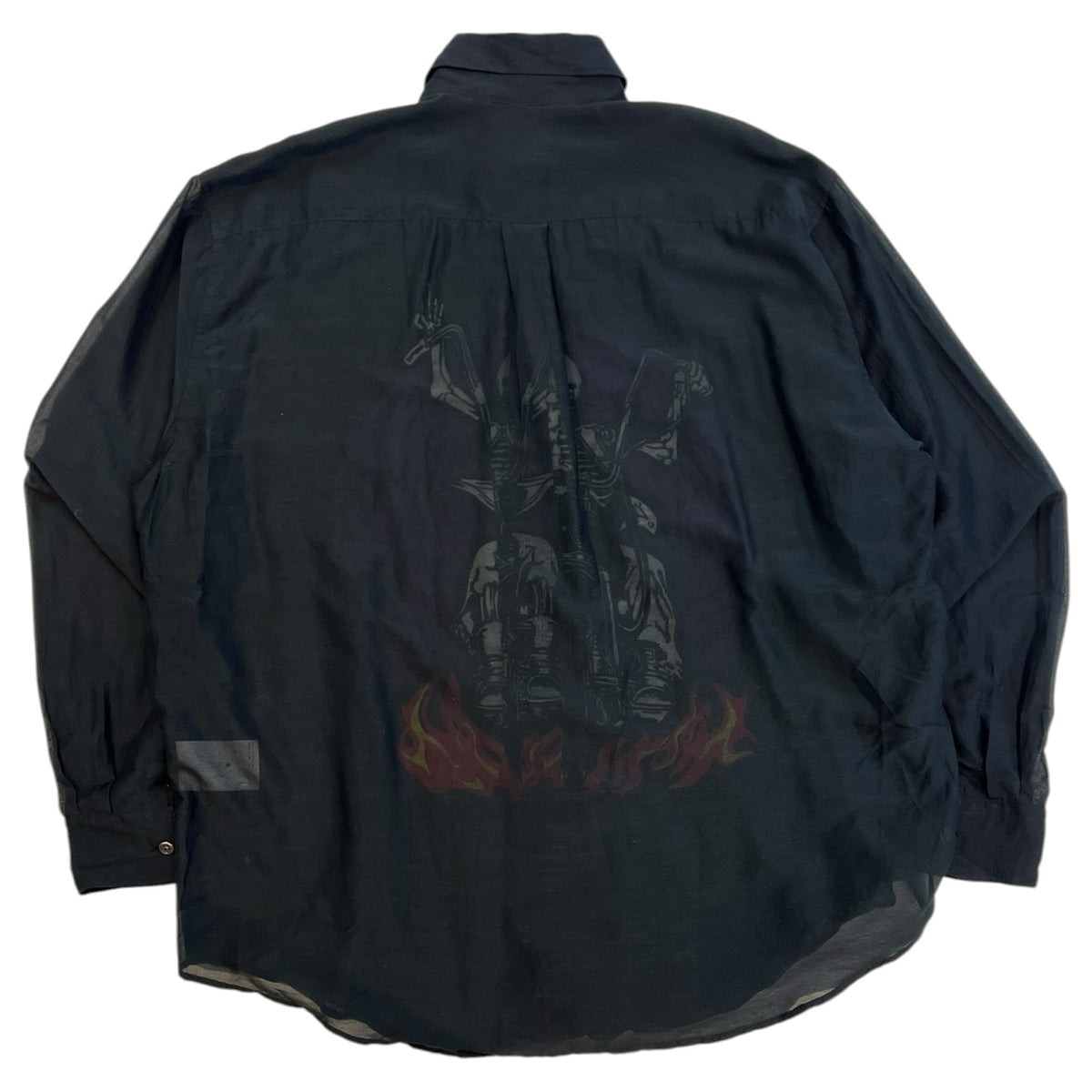 Our Legacy Coco Printed Cotton and Silk Blend Shirt Black