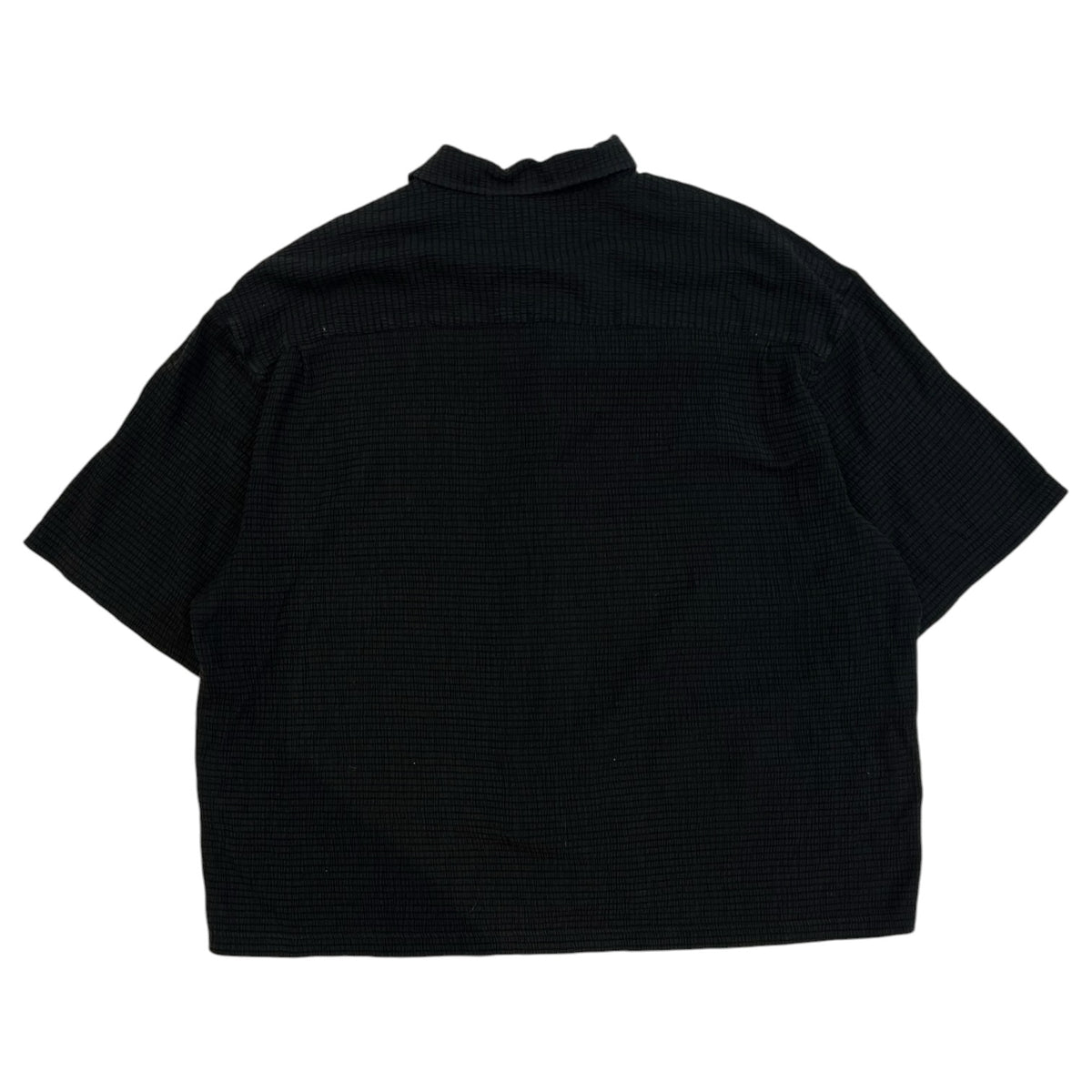 Stussy Flat Bottom Crinkled S/S Shirt Black