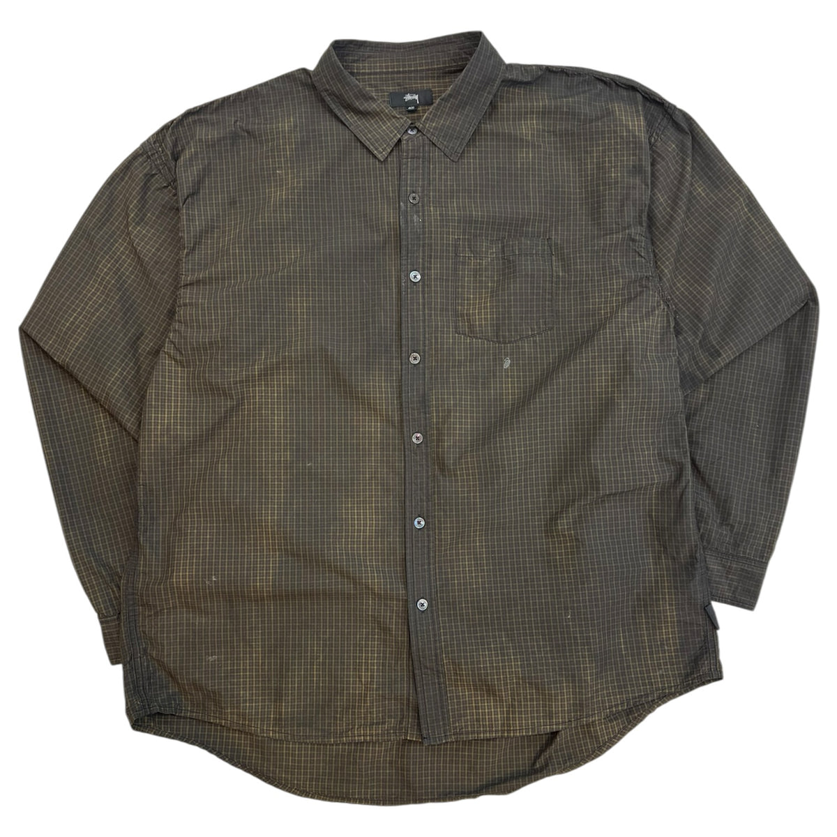 Stussy Classic Long Sleeve Sprayed Shirt Brown