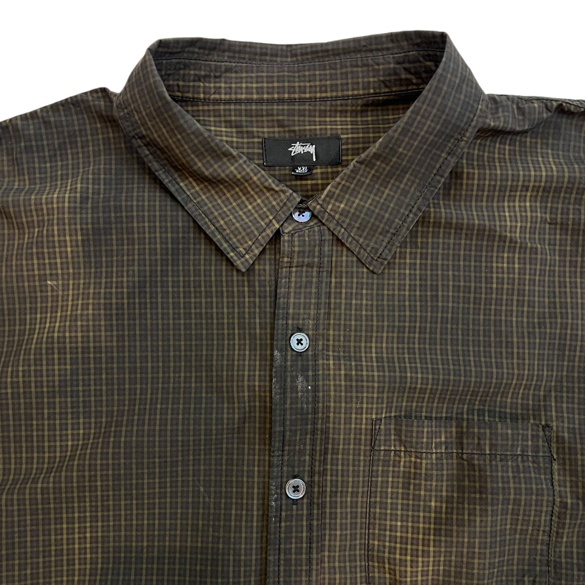 Stussy Classic Long Sleeve Sprayed Shirt Brown