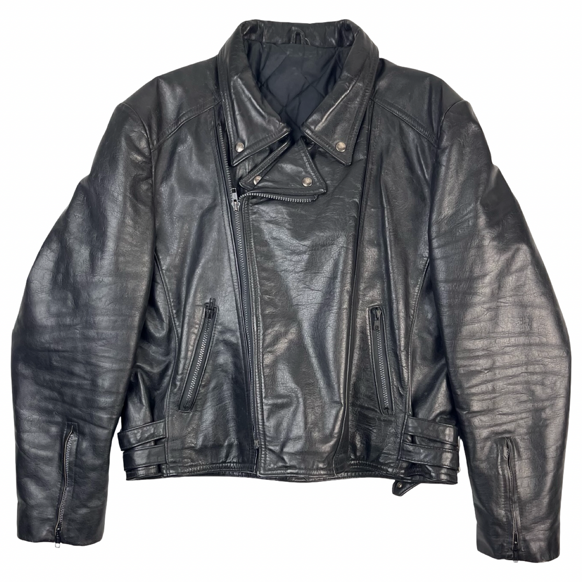 Vintage Biker Style Leather Jacket